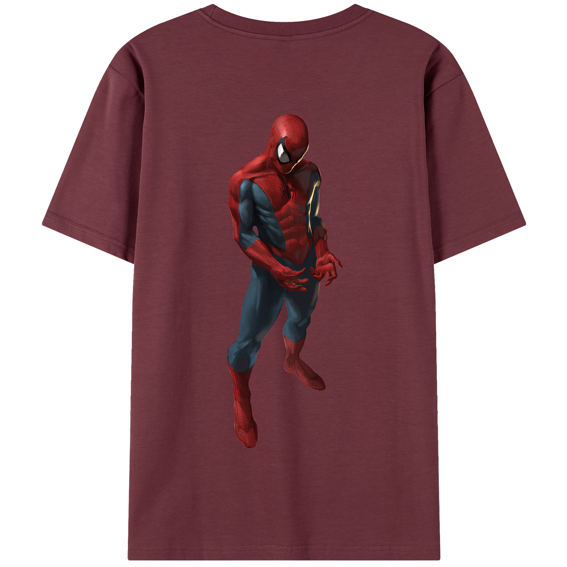 Spider Man スパイダーマン 綿100％半袖Tシャツ（背面プリント）